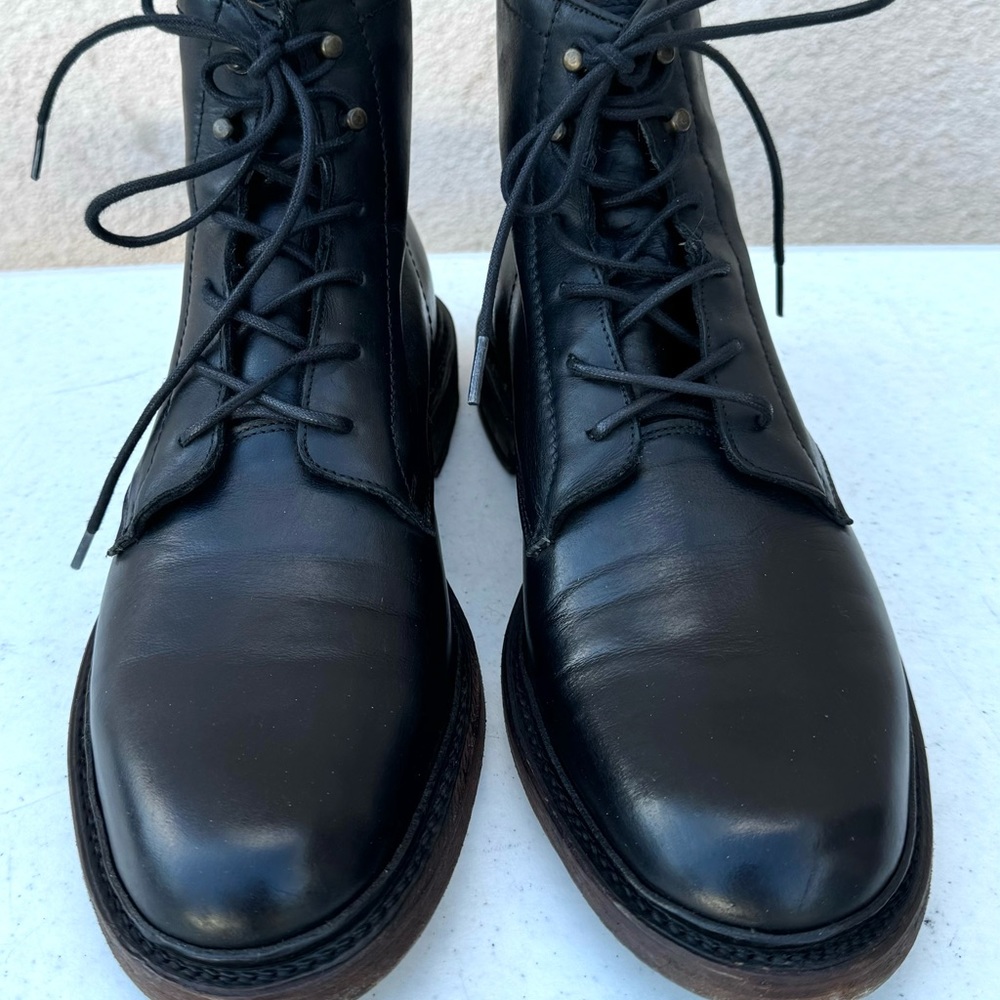Frye James lace up 3480491 excellent shape men’s boots BLACK 8-1/2